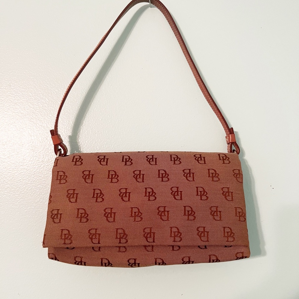Dooney & Bourke Logo Flap Pouchette Purse